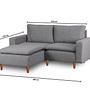 Lungo Mini Ecksofa Hellgrau 8