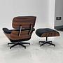 Eames Lounge Chair &amp; Ottoman Leder Holz Schwarz Braun 8