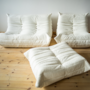 Togo Lounge Set 3 pezzi Bouclé Bianco 0