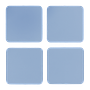 4x Coasters Square 100% Recycled Leather Light Blue 1