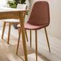 2x Polsterstuhl Samt Metall Rosa 0