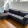 Harlow 3-Sitzer Ecksofa mit Récamiere Links Hudsongrau 1