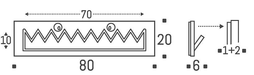 Fläpps Coat Rack Monsterhäng Black 80 x 20cm 3