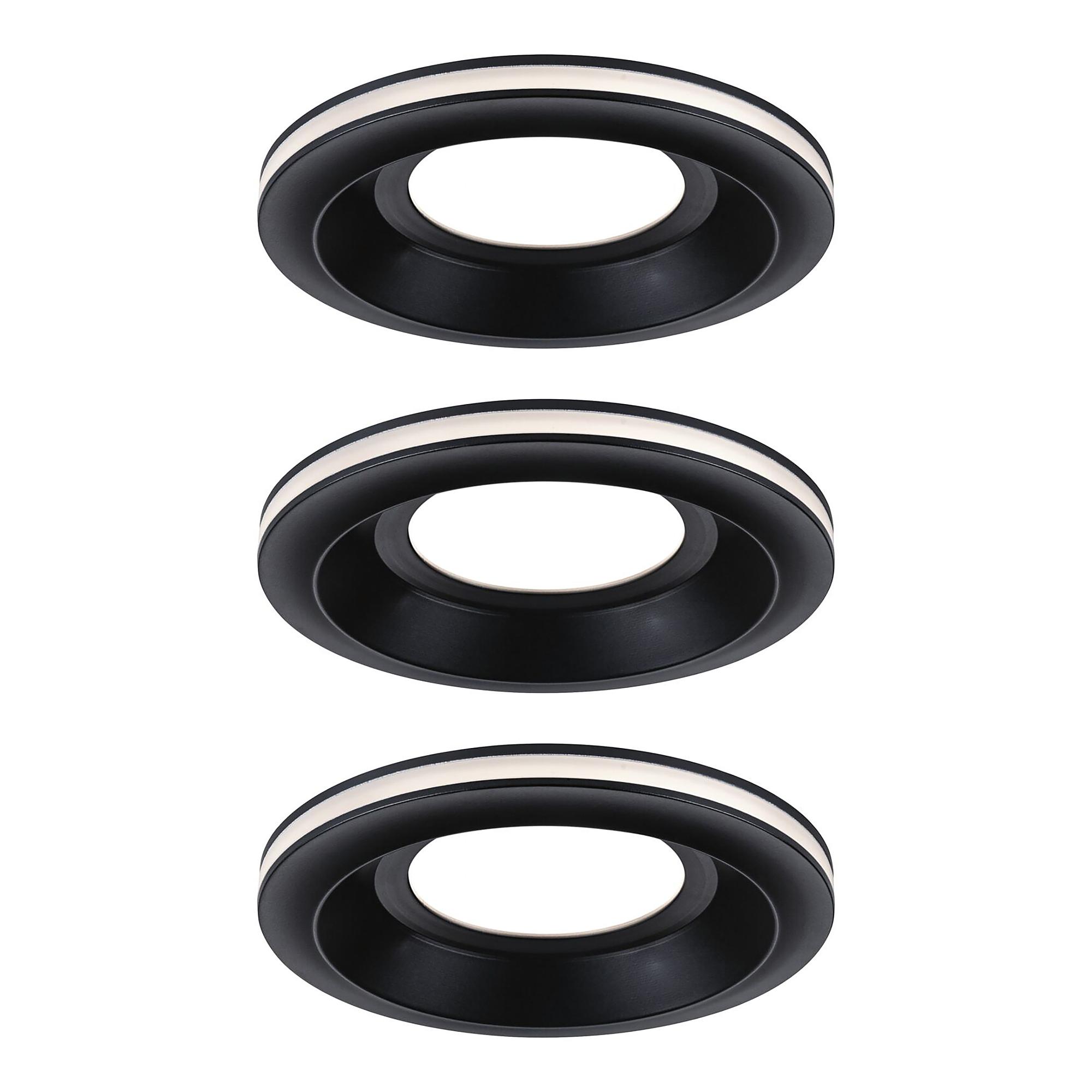 Sormus LED-Einbauleuchte 3er-Set Schwarz 0