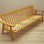 Vintage Sofa 3-Sitzer Eichenholz Textil Grau 1960er Jahre 14