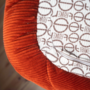 Togo corner sofa cord amber orange 5