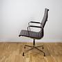 Aluminium Chair EA 112 Drehbar Leder Braun 1