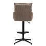 Bar stool DIDRIP set of 2 height adjustable brown 3