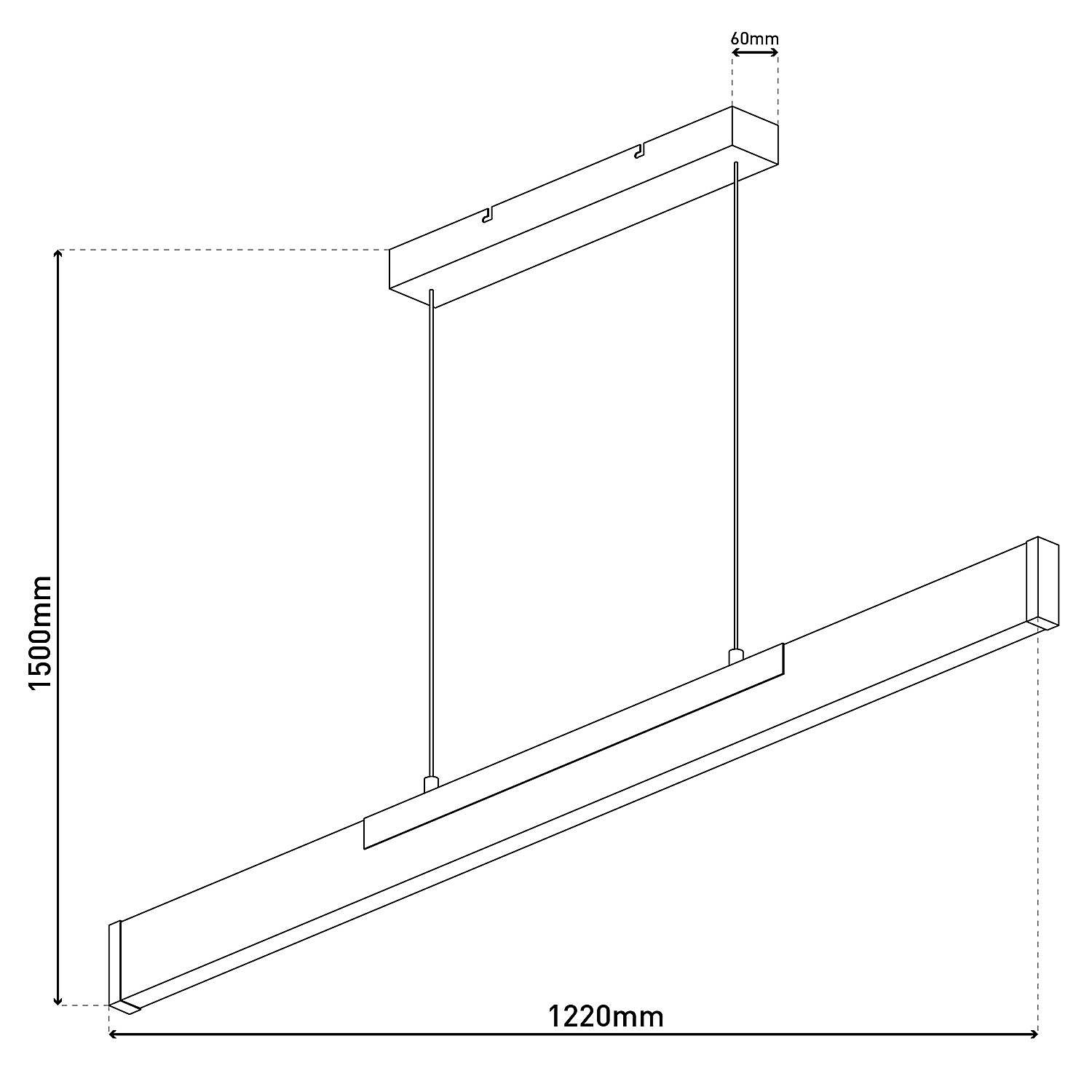 LED-Pendelleuchte Wilma Metall Schwarz 2