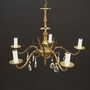 Vintage Chandelier Brass Gold 1960s 2