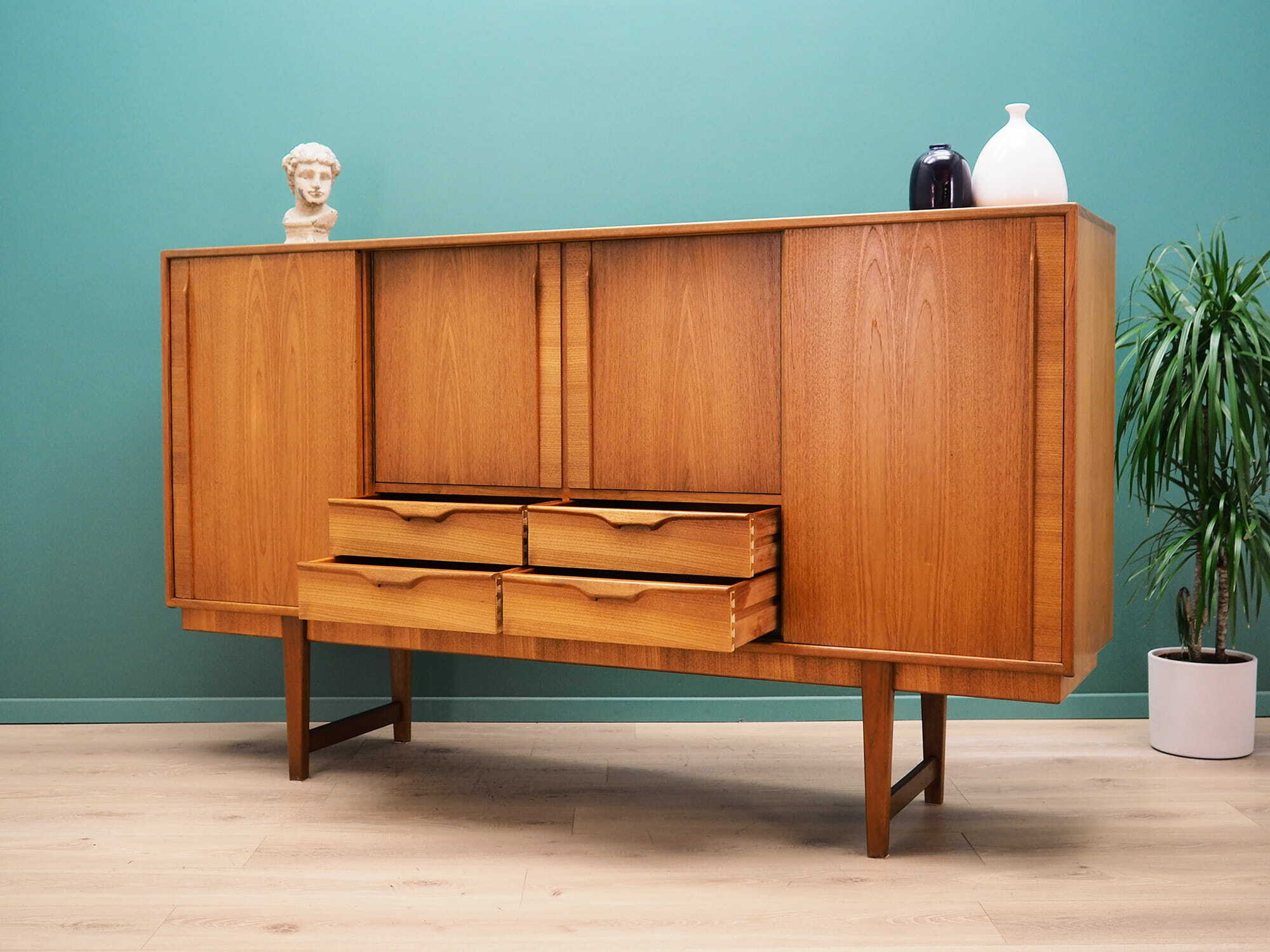 Vintage sideboard teak brown 1960s 6