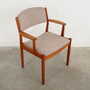 Vintage chair wood textile gray 1960s 8