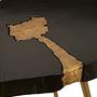 Asamra Side Table Acacia Wood Black Gold 3