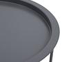 Steel Round Side Table Metal Grey 6