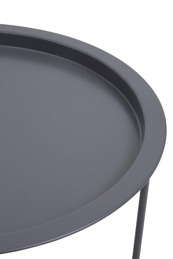 Steel Round Side Table Metal Grey 6
