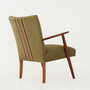 Vintage chair teak wood textile green 1960s 6