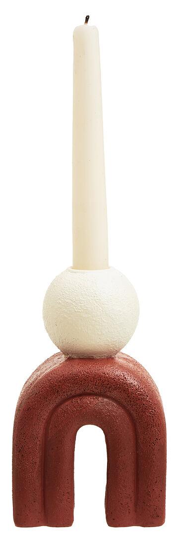 Candlestick Holder Cream Red 1