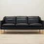 Sofa Leather Black 1970s 1