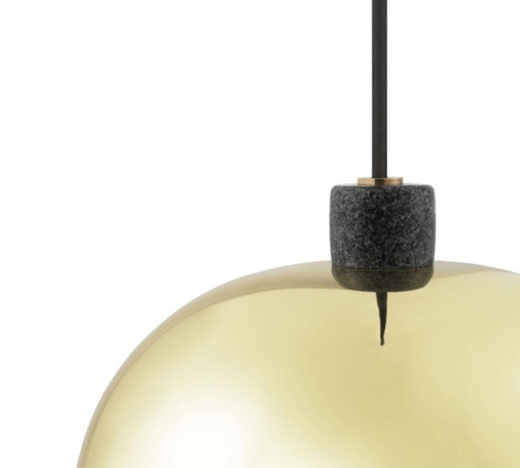 Grant Pendelleuchte Stein Metall Gold 1