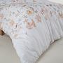 Duvet cover set Cotton satin Ivory 140x200cm 2
