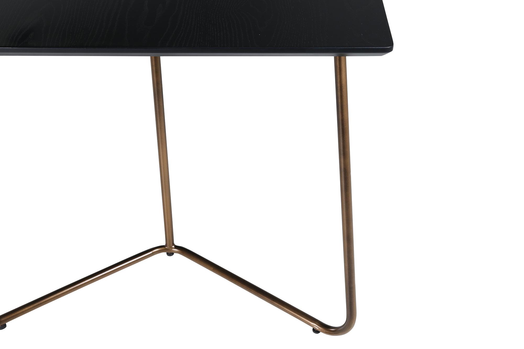 Petra Dining Table Copper in Used-Look Black Veneer 4