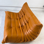 Togo Sofa 2-Sitzer Hochglanzleder Cognac Hell 2