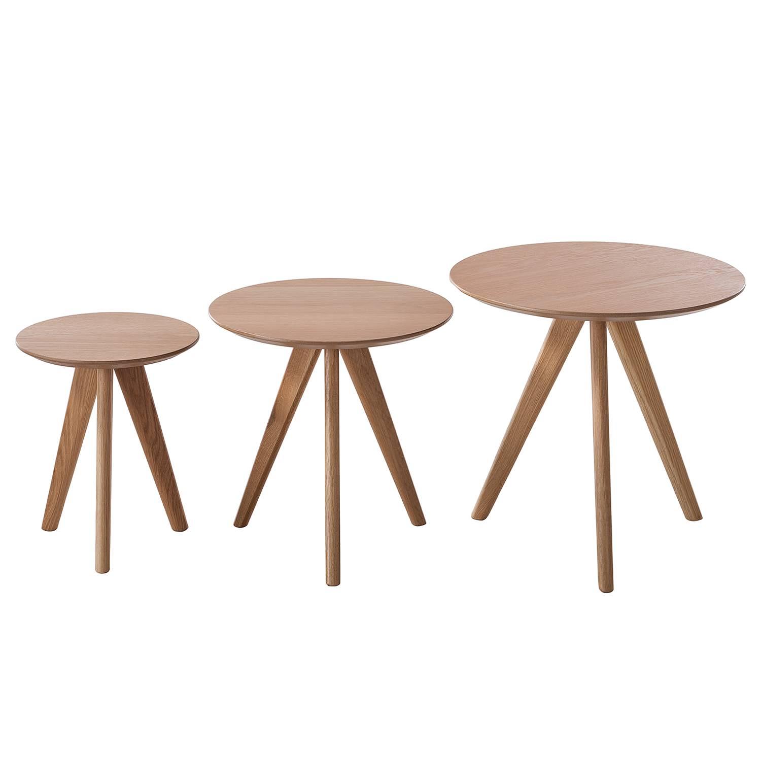 Beistelltisch Past II 3er Set Eiche 3