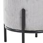 Polsterhocker Bumyra Cord Hellgrau 3