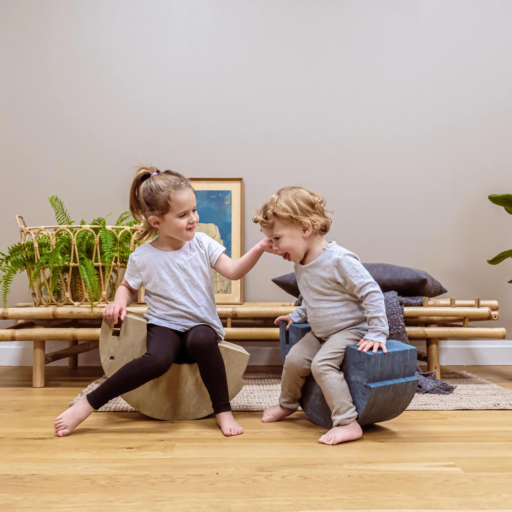 Elefant Mittelgroßer Hocker Blau 4