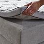 Chicago Boxspringbett mit Bettkasten & Topper Silber 5