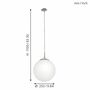 Pendant lamp opal glass matte white 3