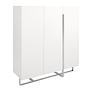3053 Sideboard Verchromter Stahl Weiß 0