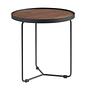 Runder Beistelltisch Holzfurnier Stahl 50cm 0