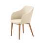 Armchair Web fabric Wood Beige 0