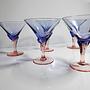 6x Vintage Postmodern Model Vogue Glass 1990s 2