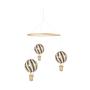 Hot air balloon mobile Recycled plastic Bamboo Gold 1