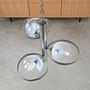 Lampada a sospensione Space Age metallo bianco anni '70 7
