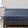 Lenzuolo con angoli Cotone Blu scuro 100cm x 200cm 2