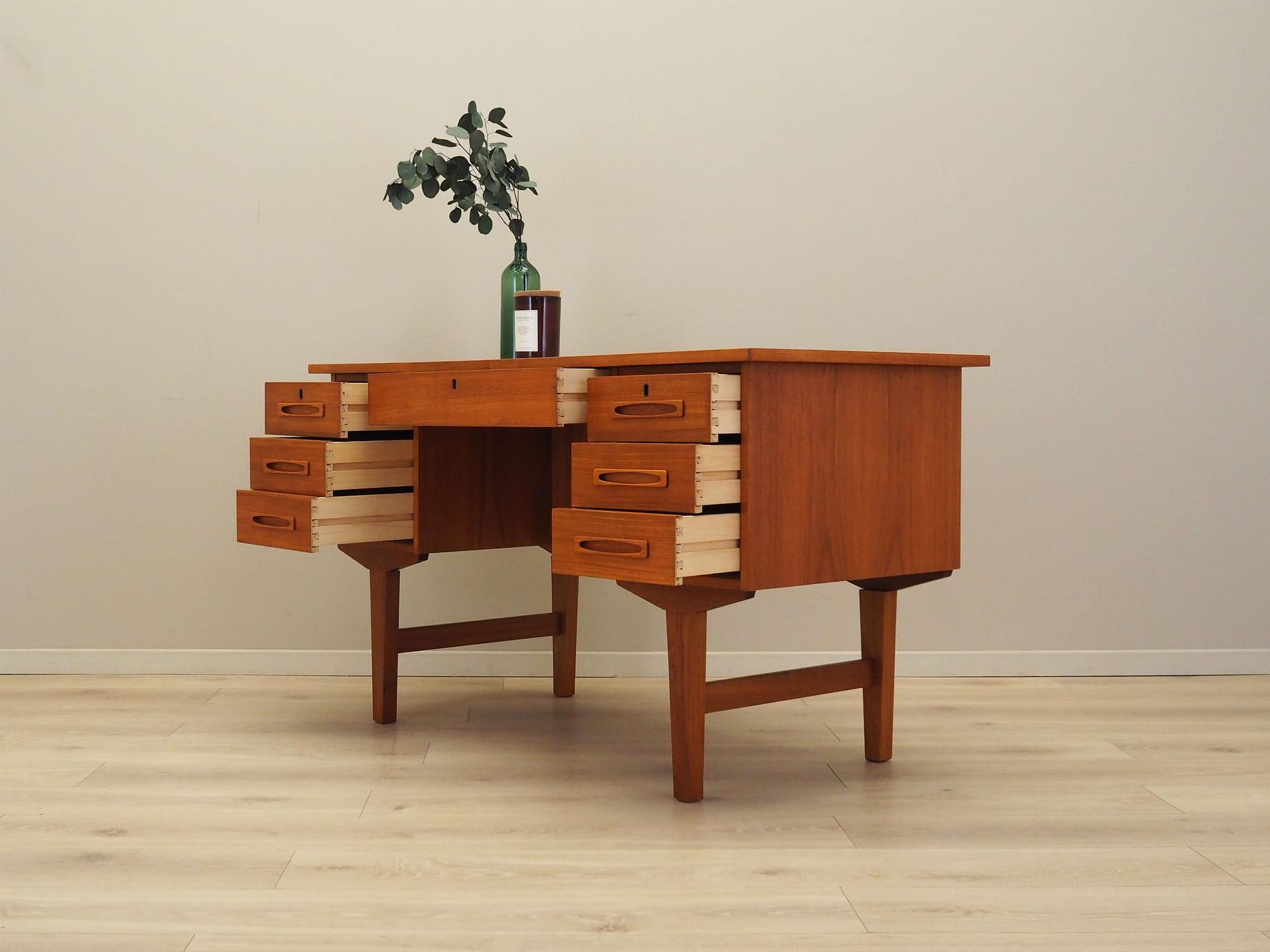 Schreibtisch Teakholz 1960er Jahre 6