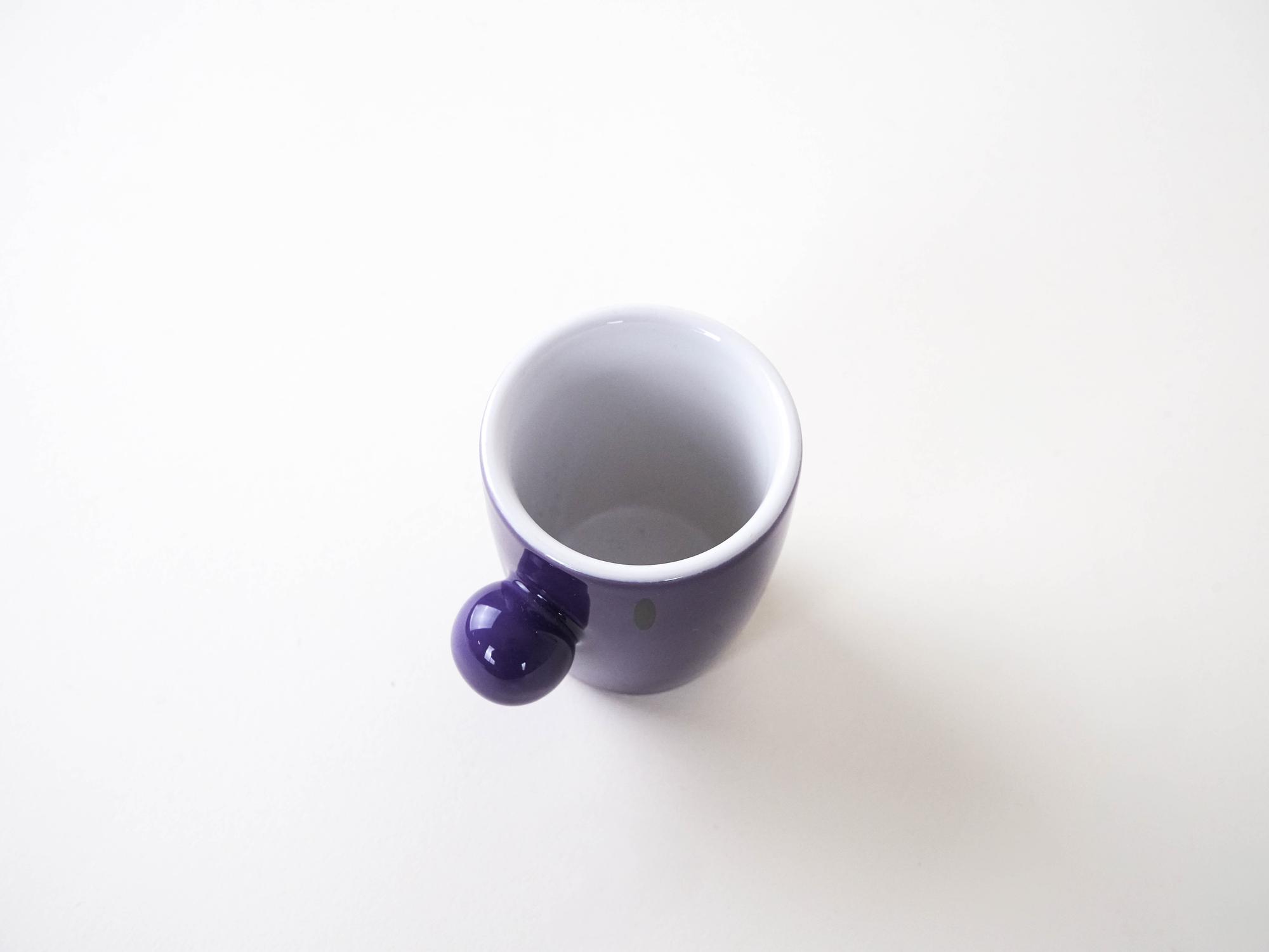 Purple porcelain cup 1970s HOPTIMIST 3