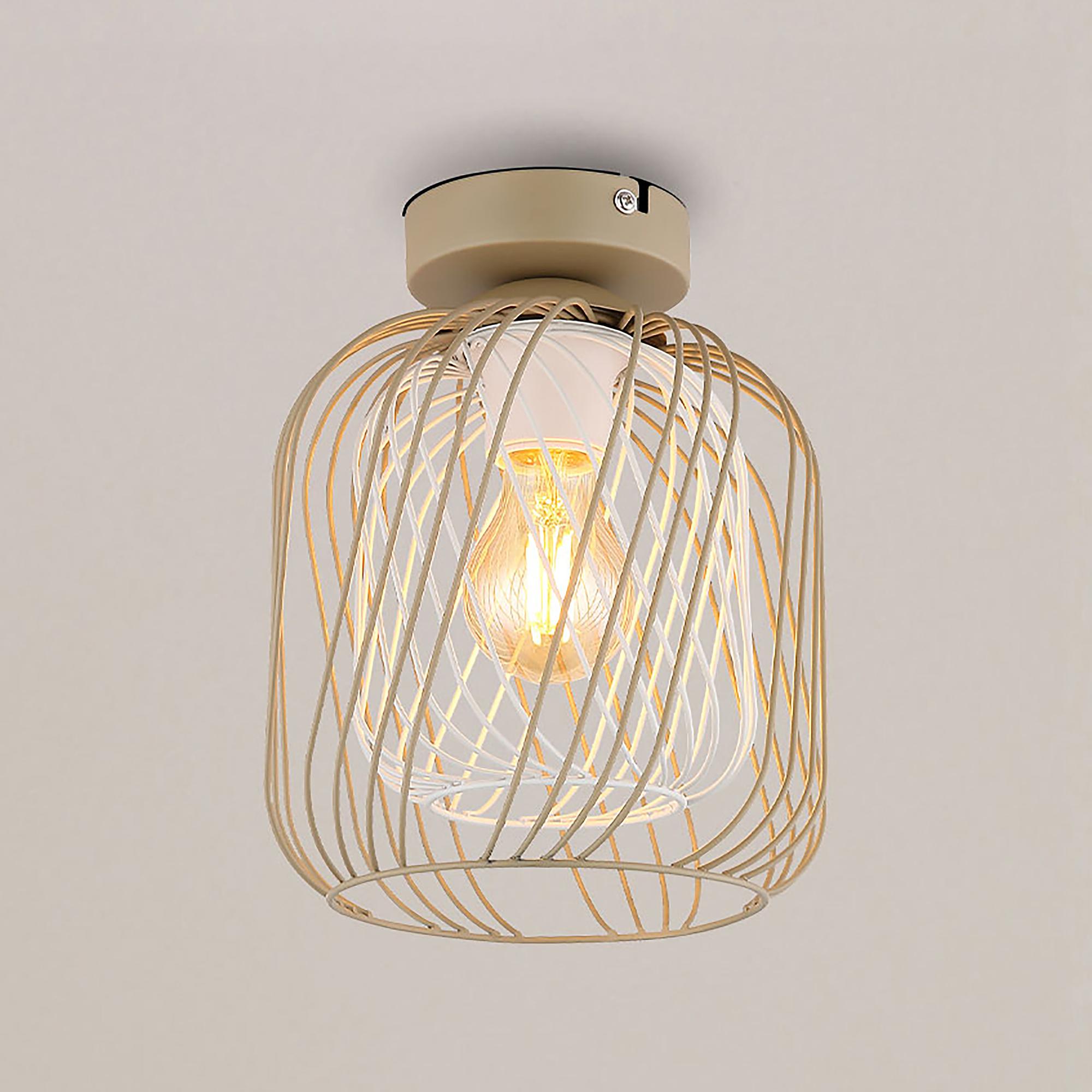 Deckenleuchte Dichti Eisen 1-flammig Beige 1