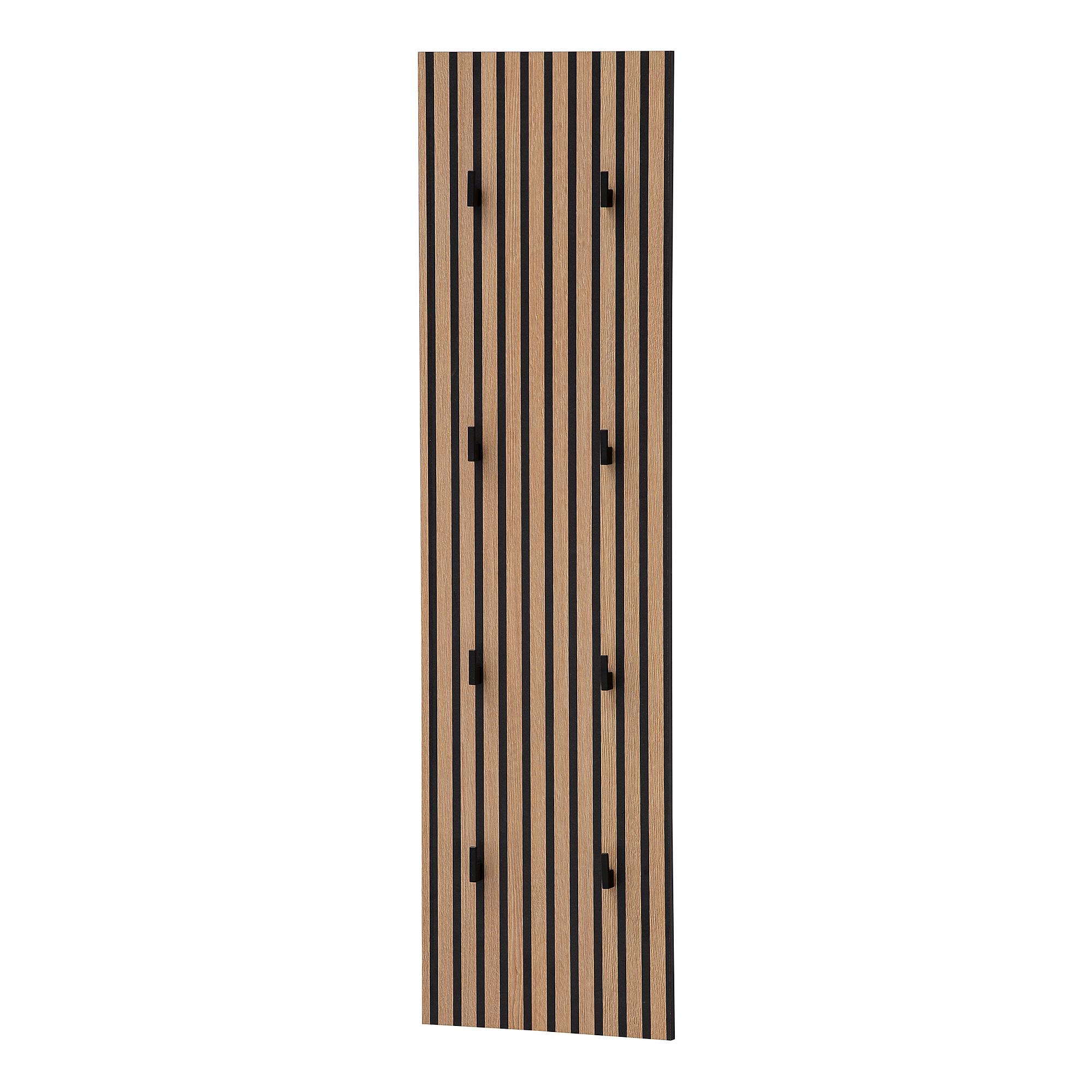 Ryker Coat Rack Panel Oak Black 1