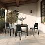 T37 V Dining chair Plastic Black 3