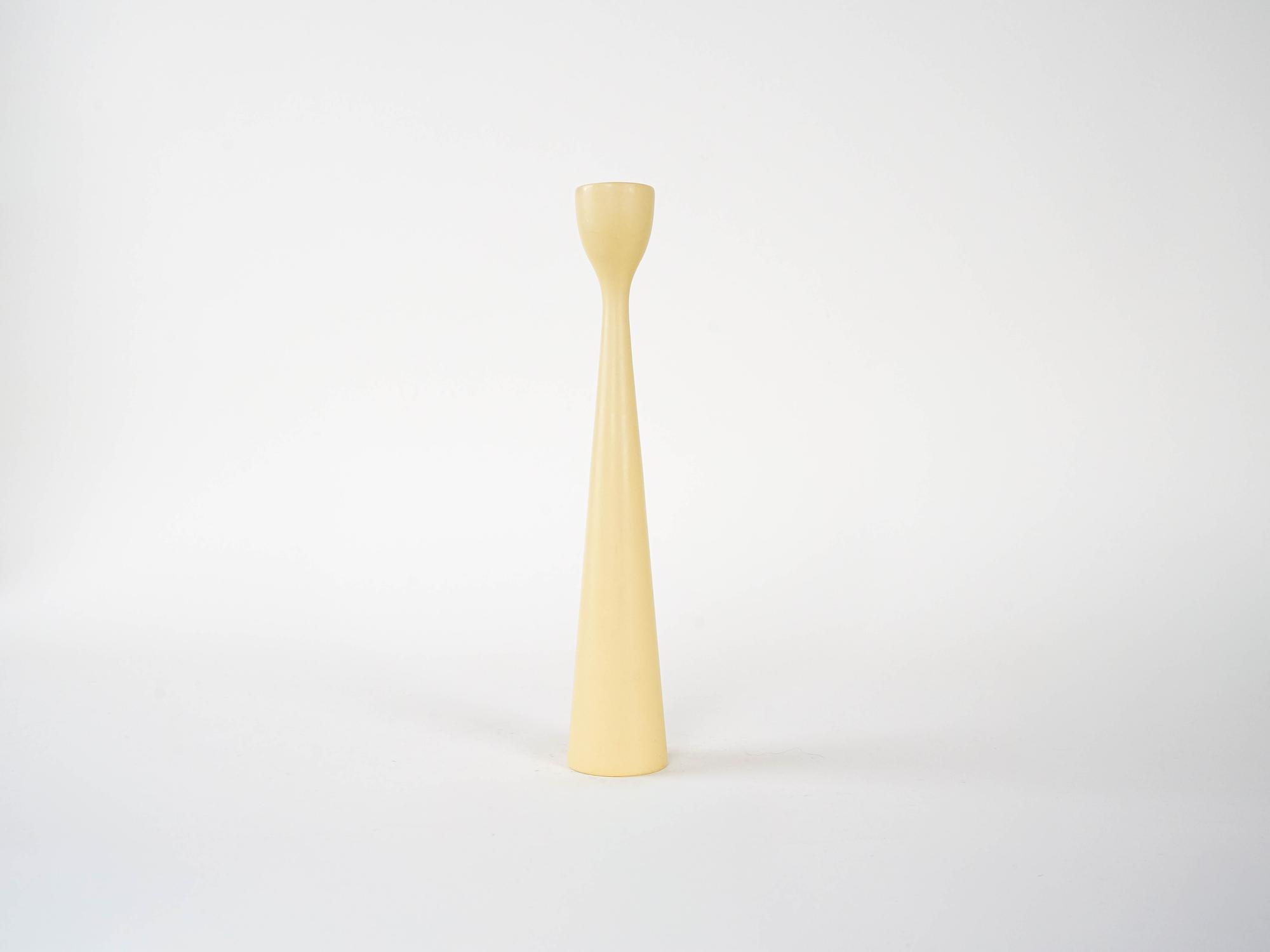 Candlestick 1970s Pastel White 1