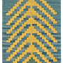 Kilim Gashgai Teppich Wolle Blau 0