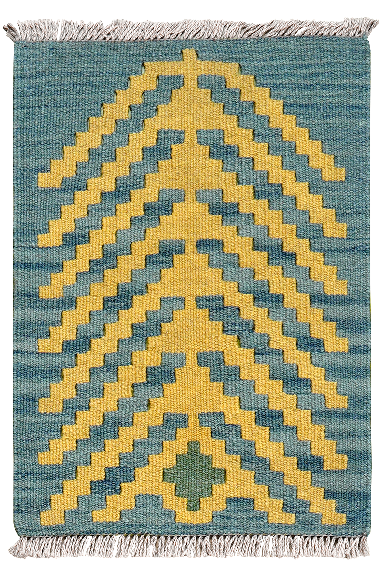 Kilim Gashgai Teppich Wolle Blau 0