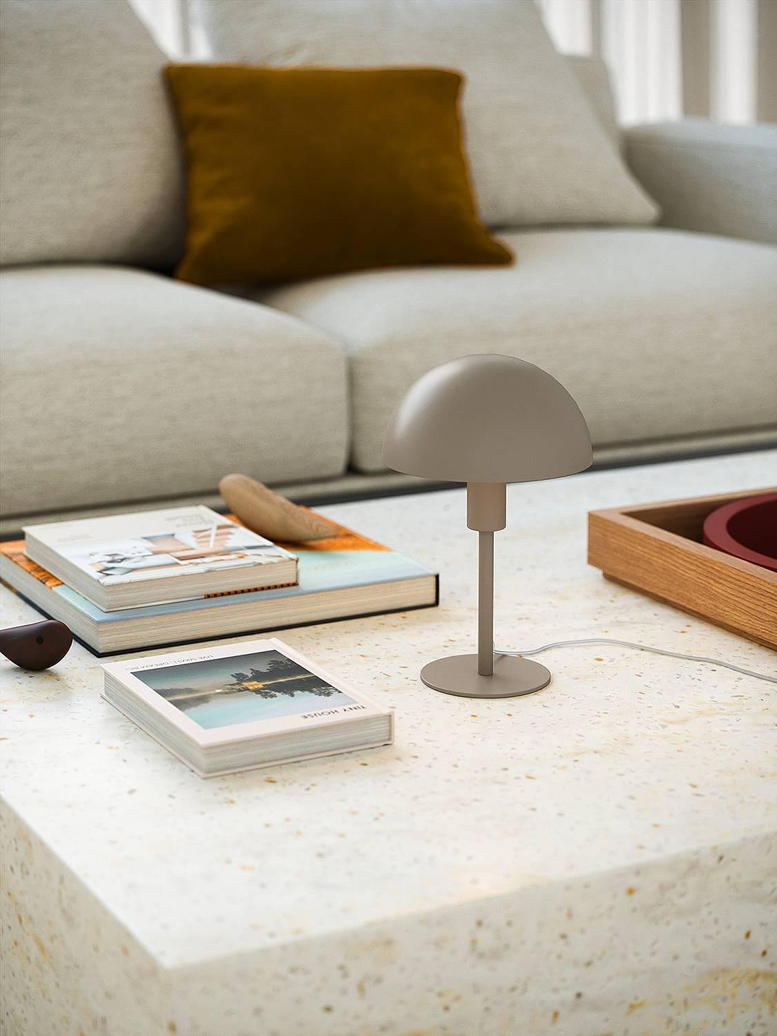 Ellen Mini Tischleuchte Aluminium Taupe 1-flammig 1