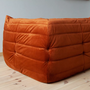 Togo Lounge Set 2-pc. Velvet Amber-Orange 3