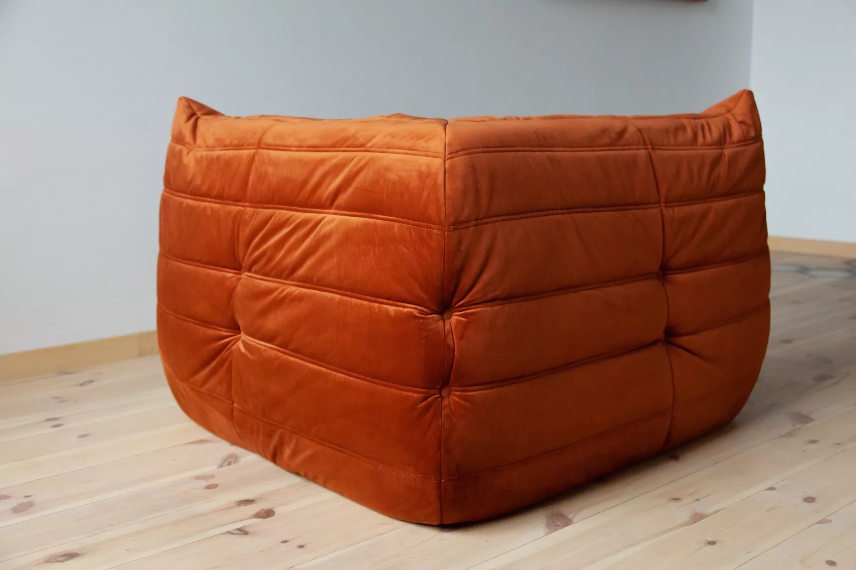 Togo Lounge Set 2-pc. Velvet Amber-Orange 3