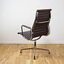 Aluminium Chair EA 112 Drehbar Leder Braun 2